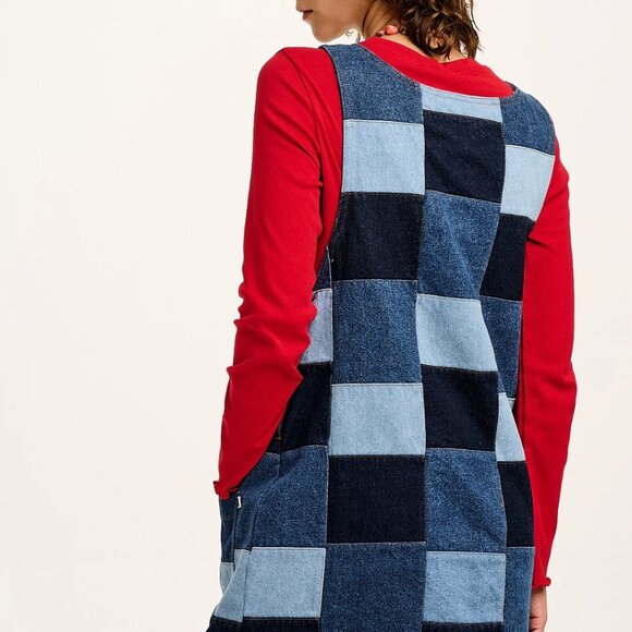 Lucy & Yak Blue Patchwork Mini Dress - Picture 5 of 5